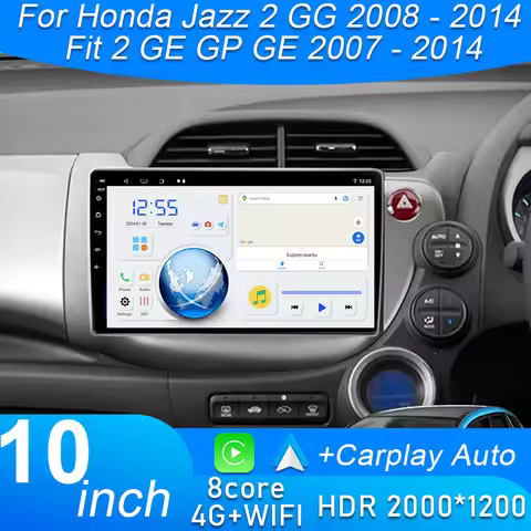 Android Car Radio For Honda Jazz 2 GG 2008 - 2014 Fit 2 GE GP GE 2007 - 2014 Video Multimedia Player