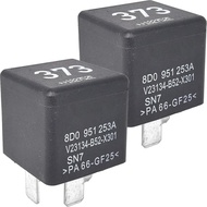 2-Pack 373 8D0951253A Relay - 40A 12VDC 4-Pin SPST Automotive Relay - Compatible with Volkswagen, Au