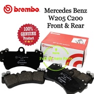 Original Brembo Front Rear Brake Pad - Mercedes Benz W205 C200