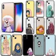 iPhone 12 12mini 12Pro 12 Pro Max 4Z8I Cartoon muslim hijab girl Silicone Cover Phone Case