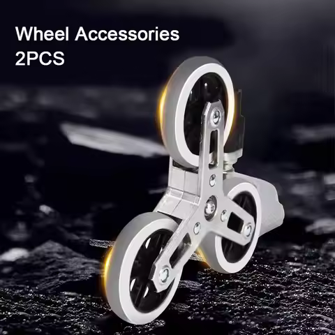 2PCS Stair Climbing Triangular Wheel Rubber Wheel Cart Climbing Stair Shopping Cart Triangle Luggage