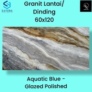 Granit lantai 60x120 Savona Gress Aquatic Blue - Glazed Polish