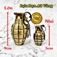 Bật lửa khè – móc khóa hình trái lựu đạn A2 vàng (size lớn) – xài gas – đẹp độc lạ giá rẻ miễn ship