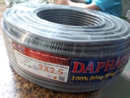 10 mét DÂY CÁP ĐIỆN 2 LỚP BỌC 2x2.5 DAPHACO