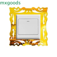 MXGOODS Switch Stickers Removable DIY Socket Frame Living Room Decor Mirror Surface Switch Protective Cover