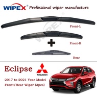 Wiper Blade Mitsubishi ECLIPSE Cross GK GL YA(Front/Rear 3pcs) for2017 to 2023 Year Model ECLIPSE Ca