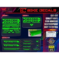 FOXTER BIKE FRAME DECALS