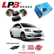 Toyota Vios NCP93 Front & Rear Brake Pad LPB E-Pro Premium Semi Metalic Euro Standard