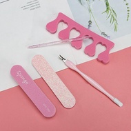 2-in-1 Separator Nail Art And Artificial Nail Tool File File Kit Fork 5pcs/Set Acrylic Cuticle E3B2