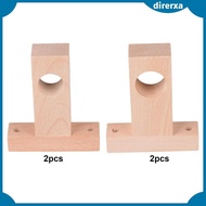 [Direrxa] 2x Wood Curtain Rod End Curtain Rod Brackets Practical Portable Wooden Rod Holder Roman Pole Bracket for Window Home Bathroom