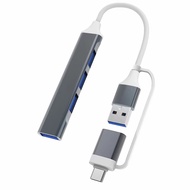 BESTOOL USB HUB 2 in 1 Type C USB Hub High Speed USB 3.0 4 Port Multi Splitter Adapter OTG For Laptop Computer