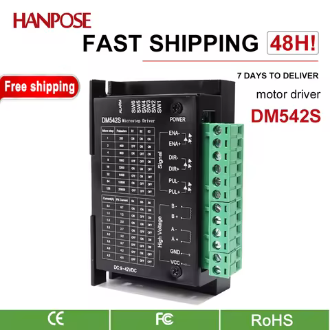 Microstep Driver DM542S For Nema 23 Motor Stepper Driver 9-42 VDC Max. 57 86 Series Step Motor