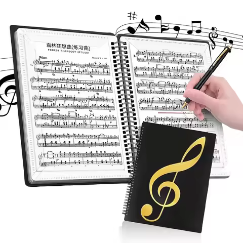 Inch A4 Sheet Music Binder 40/60 Pages Letter Size Music Storage Folder Waterproof Sheet Music Organ