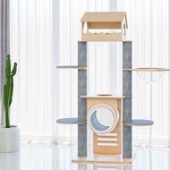 高級訂製 實木 貓爬架 貓架 貓窩 太空艙 貓吊床 踏板 通天柱 一體