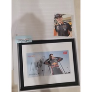 F1 Rider Wituspan Red Year Fleet Autographed 2019 Year Commemorative Card, with Spade Wood Frame, Su