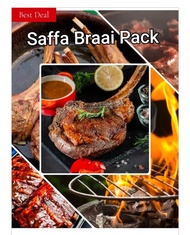 Saffa Kitchen Braai pack. 6725 grams. Boerewors rump steak chops ribs ไส้กรอกเนื้อวัว สเต็ก เนื้อซี่