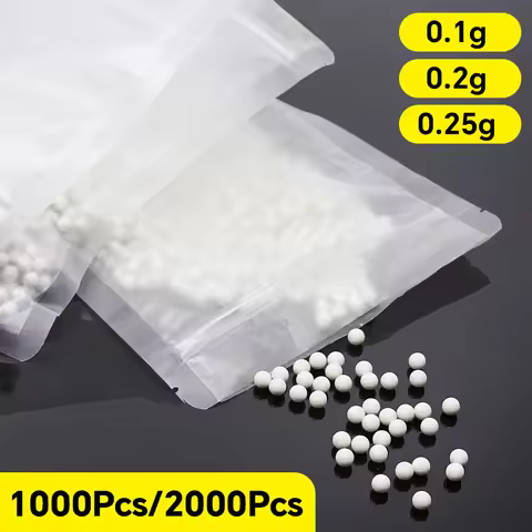 1000/2000 Rounds 6mm Airsoft BBs Bullets 0.1g 0.2g 0.25g BB Strikeball Rifle Gun Plastic BB Balls fo