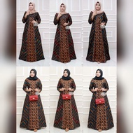 Gamis Batik Modern Model Elegan Motif Songket Kombinasi Truntum Murah