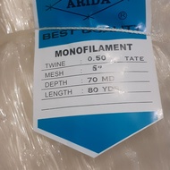 jaring ikan 5 inch arida senar 050 70 md panjang 80 yard tate