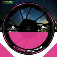 For Honda CBR250RR CBR 250RR motorcycle accessories 17-inch front and rear wheel stickers modified r