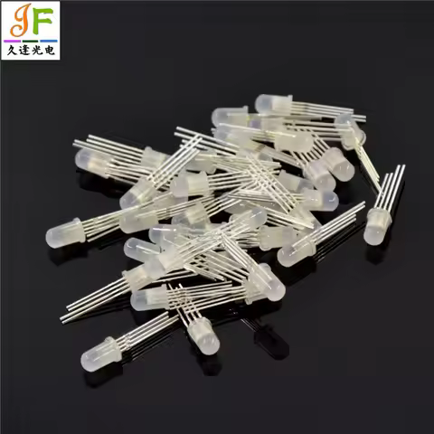 50pcs-1000pcs DC5V PL9823 F5 5mm F8 8mm Round RGB LED P9823F chipset inside RGB Full color Frosted L