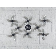 4 Pair Gemfan D51 Ducted 51mm 2020 4 Blade 2" Propeller - Clear Grey