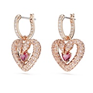Khuyên tai nữ Swarovski Una drop earrings Pink Heart-3134