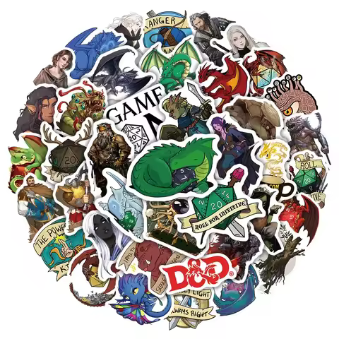 10/30/50PCS Game Dnd Graffiti Sticker Luggage Refrigerator Laptop iPad Skateboard Guitar Helmet Wate