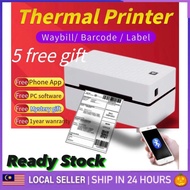🎁Free Gift🎁 Thermal Printer A6 Waybill Sticker Maker Bluetooth PC Air Waybill Printer Barcode Label MESIN MURAH MACHINE
