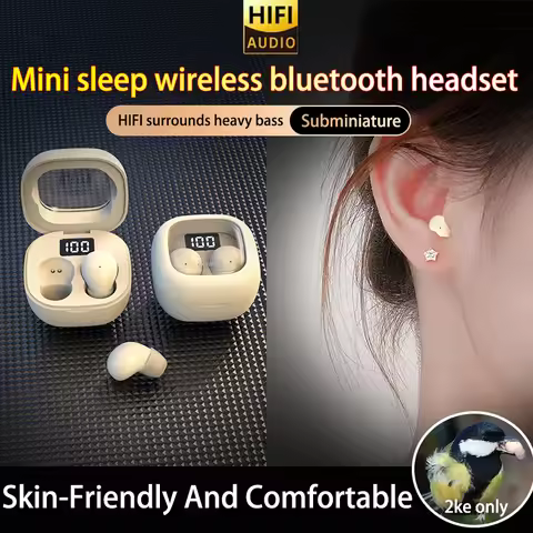 For Android, Apple Wireless Headphones, in-ear，Invisible，HIFI Music Headset, Men and Women Sleep Uni