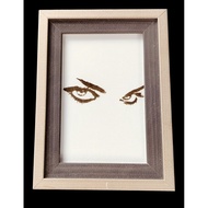 LIMITED Frame Mata Minimalist A5 Ukiran 3D Premium Modern Aesthetic Wall Decor
