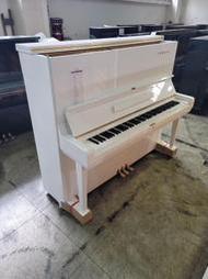 日本製造U3 YAMAHA白色鋼琴 買中古琴找黃先生就對了
