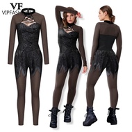 VIPFASHION Girls Gothic Costume Woman Party Jumpsuit Sexy Zentai