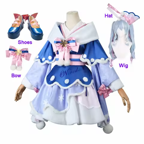 New 2023 Snow Miku Princess Dress Uniform Outfit Anime Cosplay Costume Shoes Wig Kawaii Halloween Co