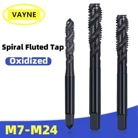 VAYNE HSSE Metric Spiral Fluted Taps with Oxidized Coate M7M8M9M10X1.5M11M12M14M16M20M22M24 X1.75 ma