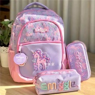 Smiggle School Backpack for Primary Children  Student backpack pink unicorn
