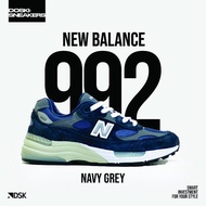 New Balance 992 Navy Grey Made in USA 100% Original Sneakers Casual Pria Wanita Sepatu Original Sepa
