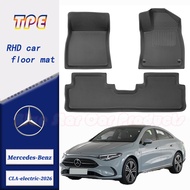 2026 Mercedes-Benz CLA 【electric】Car Floor Mat TPE Eco-Friendly Waterproof Wear-Resistant Trunk Mat 