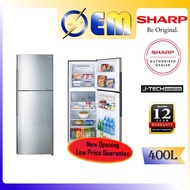 360L/400L SHARP 2 -Door J-Tech Inverter Fridge 2-Pintu Peti Sejuk | AG CU Nano Deodoriser | SJ366/40
