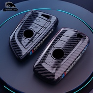 [NEW] PC Carbon Fiber Style Car Key Case Cover Shell Fob For BMW X3 X5 X6 F30 F34 E60 E90 F10 E34 E36 F20 G30 F15 F16 1 3 5 7 Series