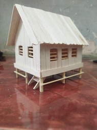 miniatur rumah adat aceh stik eskrim LED