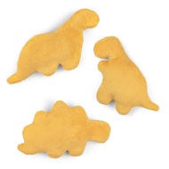 Large 19+ in 3 Piece Dino Chicken Nugget Pillow Plush Toy Funny Weird Stuffed Animal Gift Boys Girls