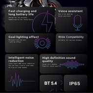 Sakurabc TARSHYRY BT5.4 Motorcycle Helmet Bluetooth Headset Speakers Cordless FM Radio LCD Display N