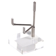 【Exclusive】 Adjustable Metal Display Stand With Clear Bases Crystal Rock Mineral Agate Gemstones Col
