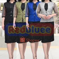 Redbluee Premium Brocade Scuba Blazer Dress with Floral Motif Rb Lfq777 [Can be Uniformed]