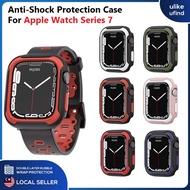 iWatch Series 7 45mm / 41mm Anti-Shock Colorful Silicone Protection iWatch Case For iWatch Series 7 