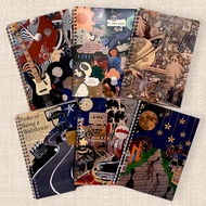 A5 Spiral NoteBook Aesthetic Japan / Retro Premium Korean Aesthetic School NoteBook