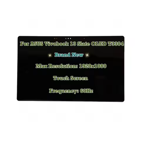 Brand New 13.3" For ASUS Vivobook 13 Slate OLED T3304 FHD 60Hz Touch Screen with Frame LCD Display A