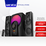 WIRATA 2.1 PMPO Subwoofer Speaker 2200W (SP-80A)