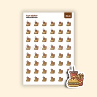 Fast Food Icon Sticker, Burger Fries Soda Sticker, Food Icon Sticker, Journal, Planner Sticker